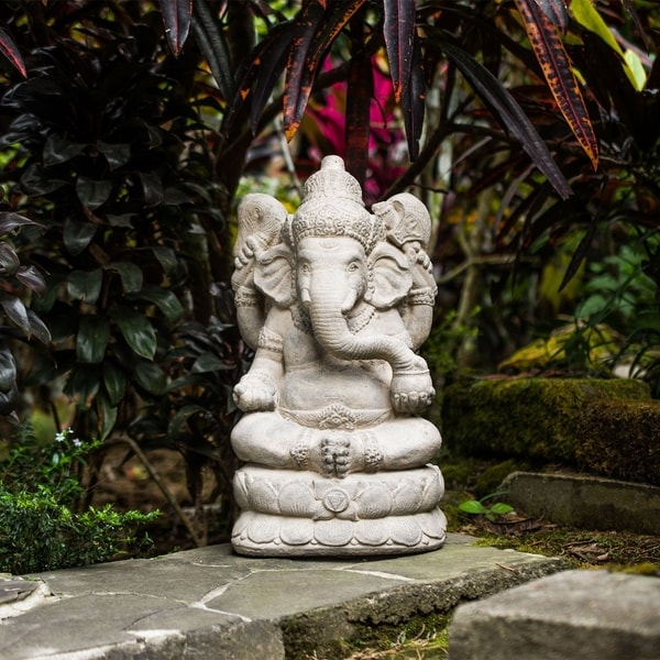 Handmade Large Stone Elephant Ganesha Statue