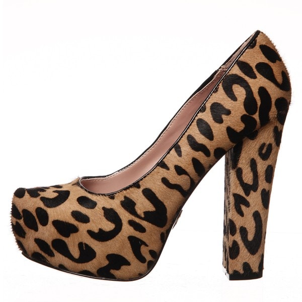 betsey johnson leopard heels