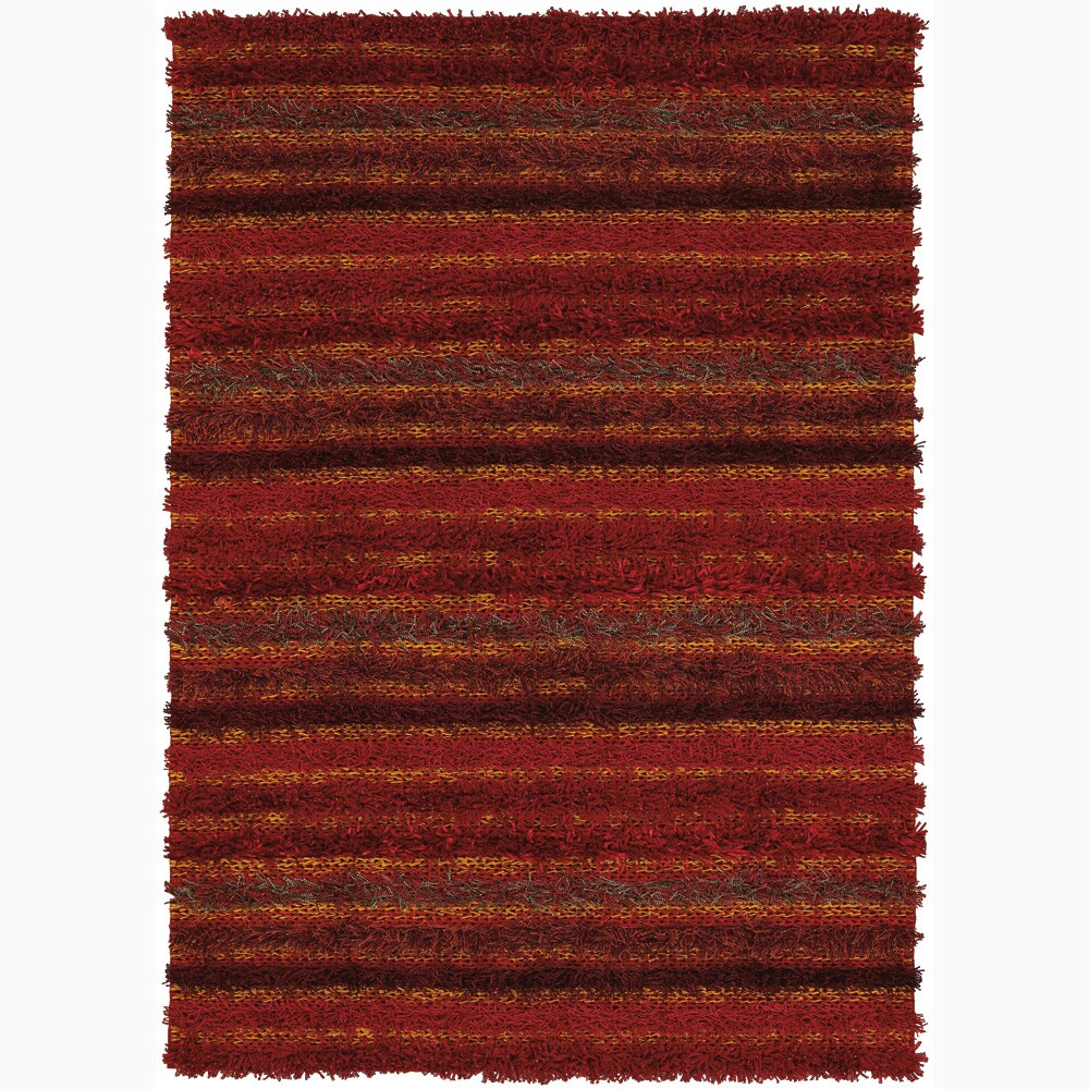 Handwoven Mandara Multicolor Shag Rug (5 X 76)