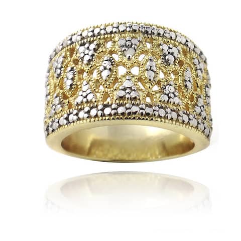 DB Designs Diamond Accent Lace Filigree Design Ring