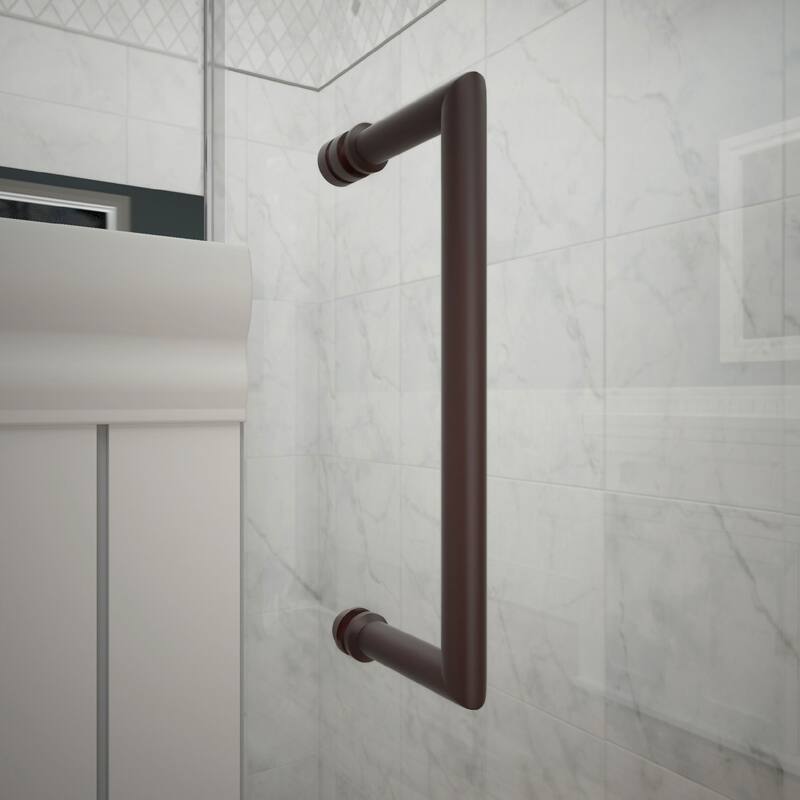 DreamLine Unidoor 53-54 in. W x 72 in. H Frameless Hinged Shower Door with Support Arm - 53" - 54" W