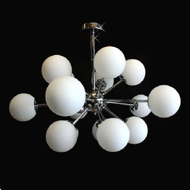 Modern 15 Light Sputnik Contemporary Chrome Atom Chandelier