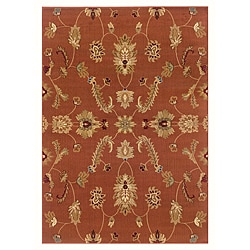 LNR Home Adana Rust Floral Area Rug (7'9 x 9'9) - Overstock Shopping ...