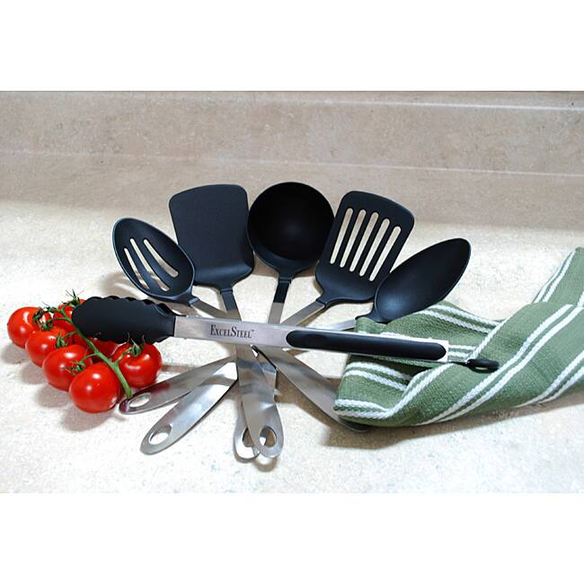 Stainless Steel Kitchen 6-piece Tool Set with Nylon Serving Tips