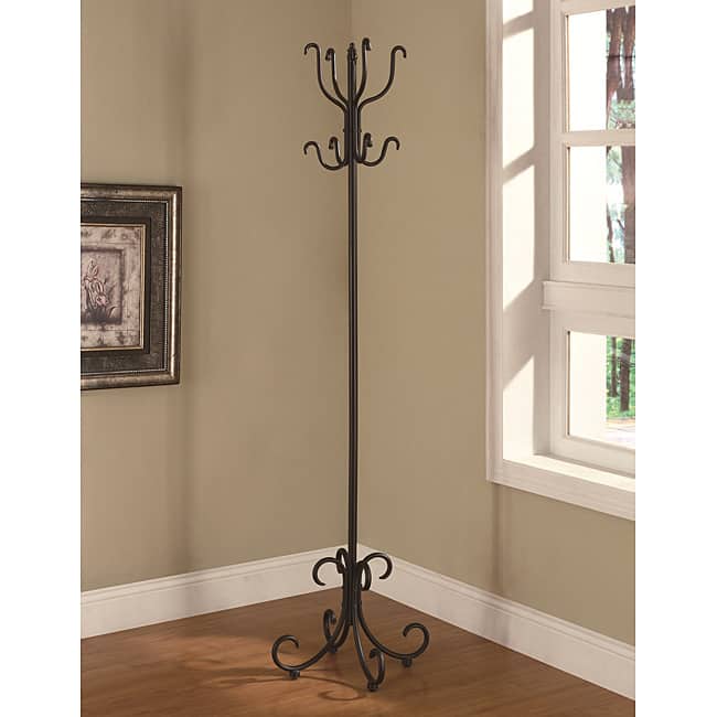 Black Finish Metal Coat Rack
