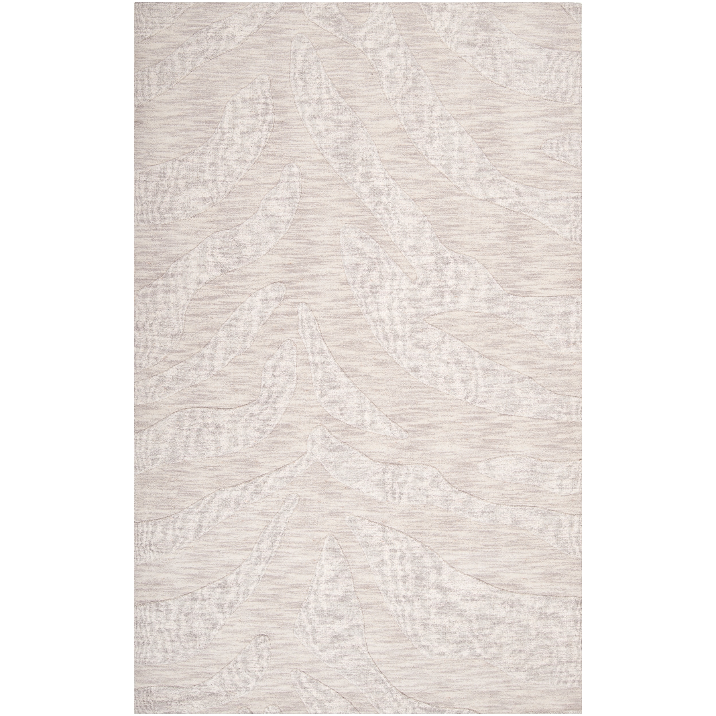 Hand crafted Solid White Casual Mystique Wool Rug (8 X 11)