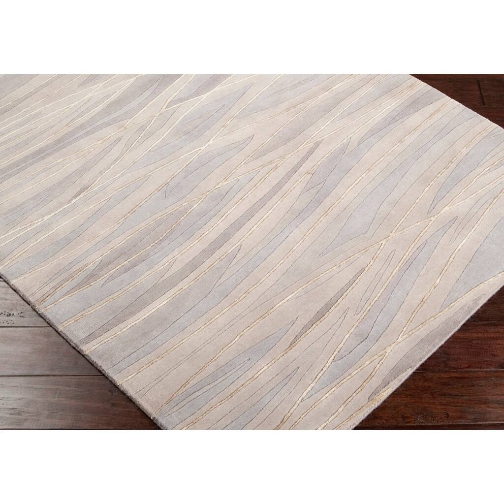 Hand-knotted Kempston Abstract Design Wool Area Rug - 2'6" x 10' Runner