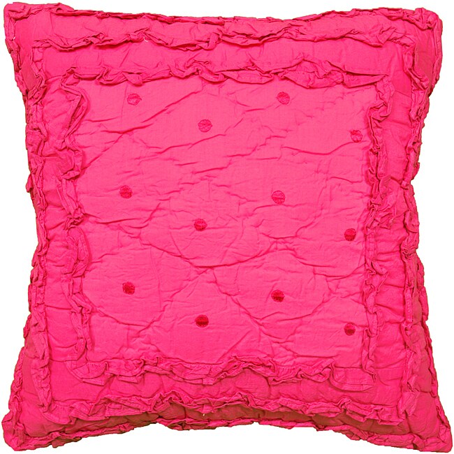 Pretty Pink Ruffled Decorative Pillow Free Shipping Today Overstock