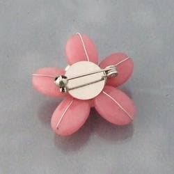 Adorable Pink Quartz Floral Serenity Brooch (5 7mm)(Thailand) Brooches & Pins