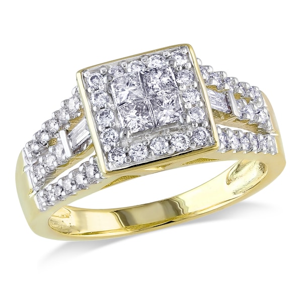 Miadora 14k Yellow Gold 3/4ct TDW Diamond Ring (G H, I1) Miadora Engagement Rings