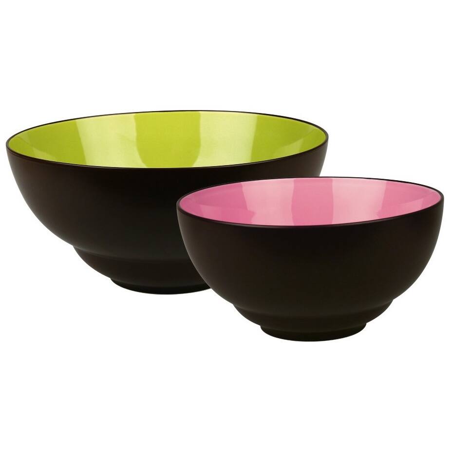 Waechtersbach Duo Mint & Fuchsia Serving Bowls (Set of 2)