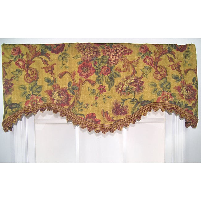 Rivoli Red Stonewash Cornice Valance