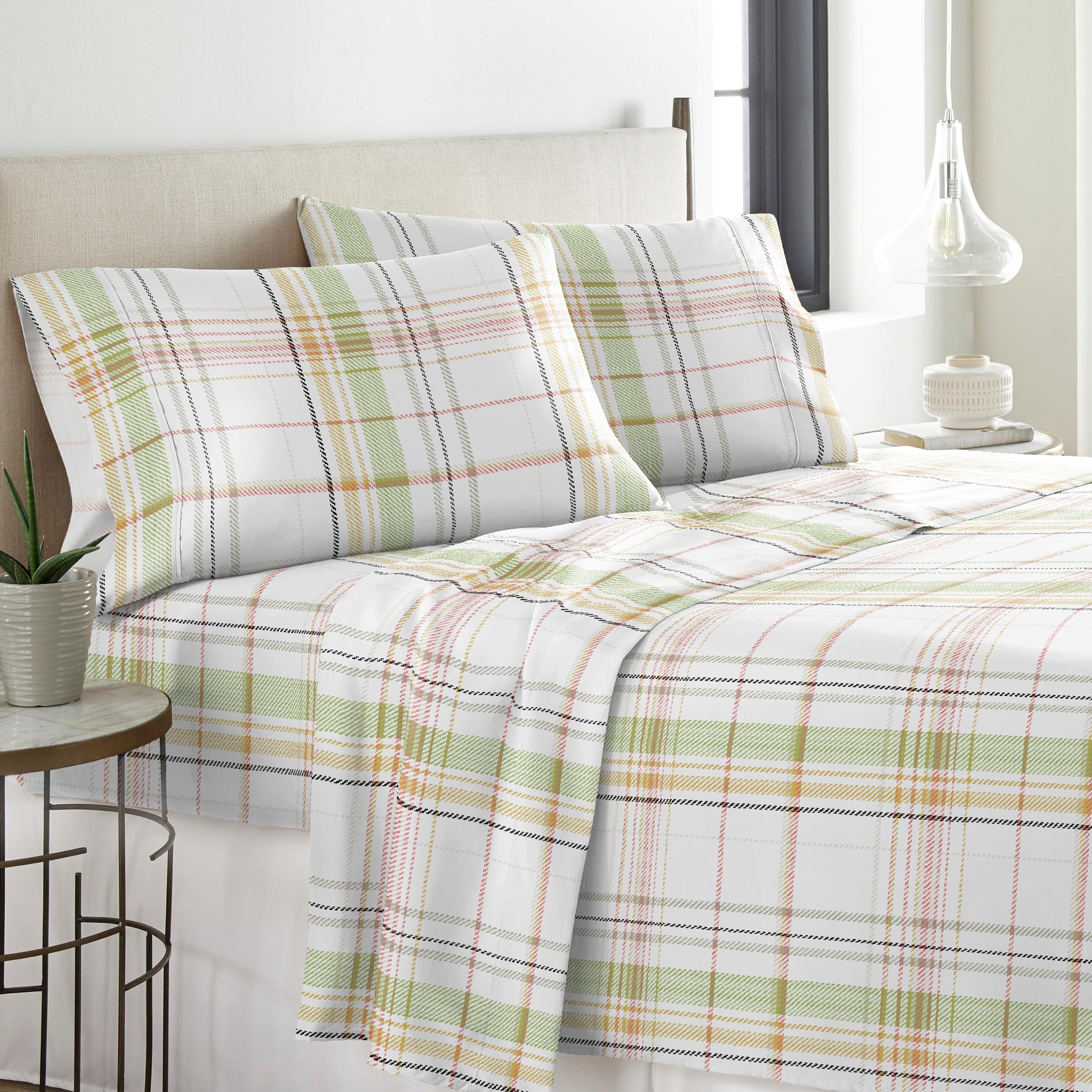 Solid or Print Cotton Heavyweight Flannel Bed Sheet Set On Sale Bed Bath Beyond 6362355