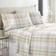 preview thumbnail 14 of 24, Solid or Print Cotton Heavyweight Flannel Bed Sheet Set Tristan - Plaid/Striped - 3 Piece - Twin