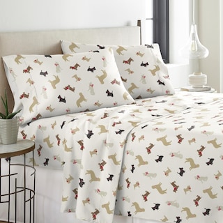 Solid or Print Cotton Heavyweight Flannel Bed Sheet Set