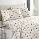 preview thumbnail 15 of 24, Solid or Print Cotton Heavyweight Flannel Bed Sheet Set Winter Dogs - Animal Print/Striped - 3 Piece - Twin Xl