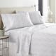 Solid or Print Cotton Heavyweight Flannel Bed Sheet Set - Metro - Striped - 4 Piece - Queen