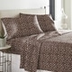 preview thumbnail 5 of 24, Solid or Print Cotton Heavyweight Flannel Bed Sheet Set Giraffe Chocolate - Animal Print/Striped - 3 Piece - Twin