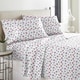 preview thumbnail 10 of 24, Solid or Print Cotton Heavyweight Flannel Bed Sheet Set snowflakes multi - Nature/Striped - 4 Piece - Queen