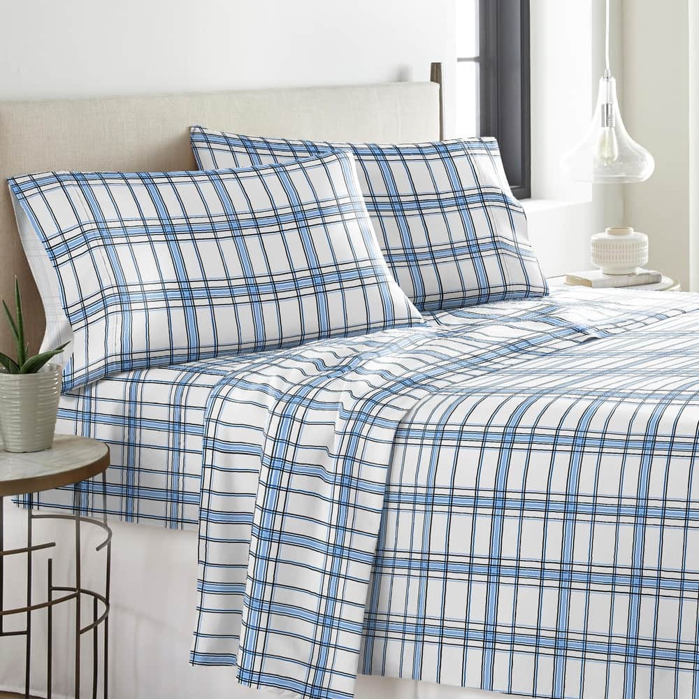 Solid or Print Cotton Heavyweight Flannel Bed Sheet Set
