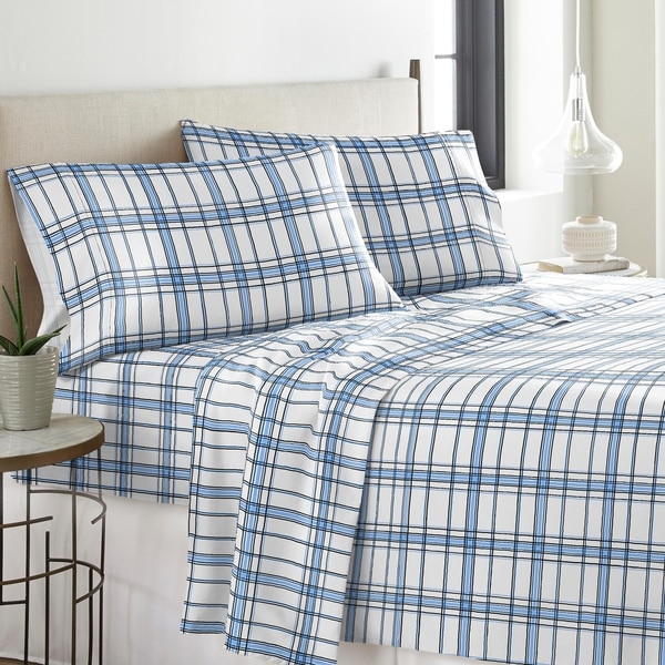 Solid or Print Cotton Heavyweight Flannel Bed Sheet Set On Sale Bed Bath Beyond 6362355