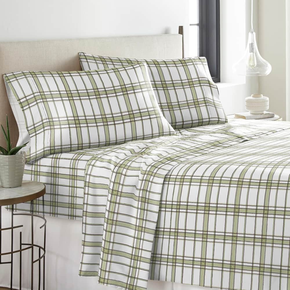 Solid or Print Cotton Heavyweight Flannel Bed Sheet Set