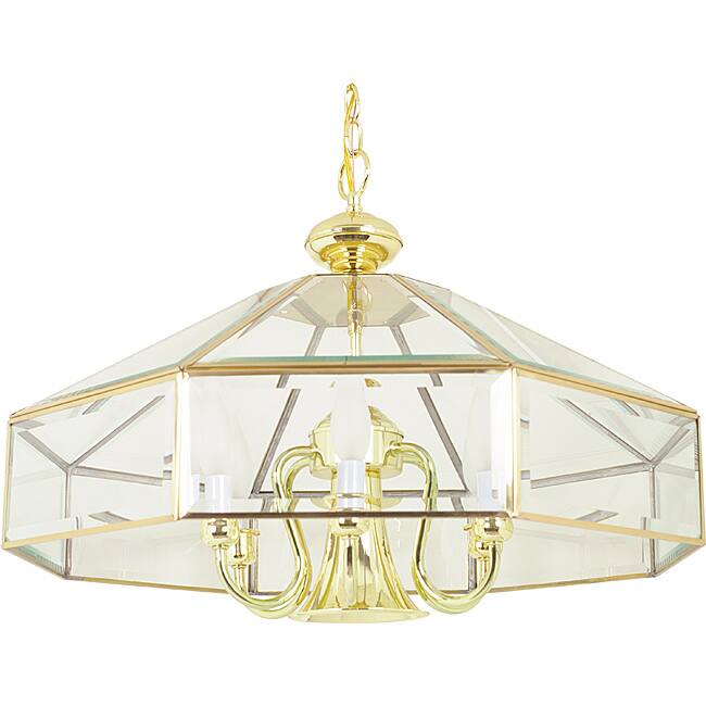 Polished Brass Six Light Pendant