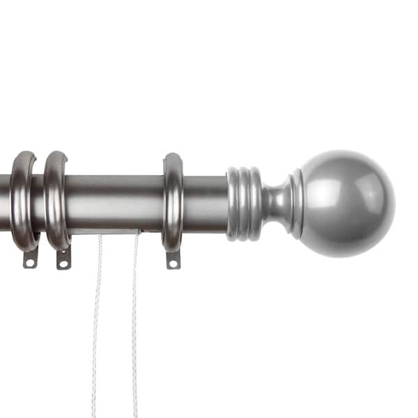 Instyledesign Globe Decorative Traverse Rod With Center Open Rings On 6362412 Decorative Traverse Rod