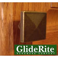 GlideRite 1.125-inch Antique Brass Square Pyramid Cabinet Knobs (Pack of 25) - Multicolor