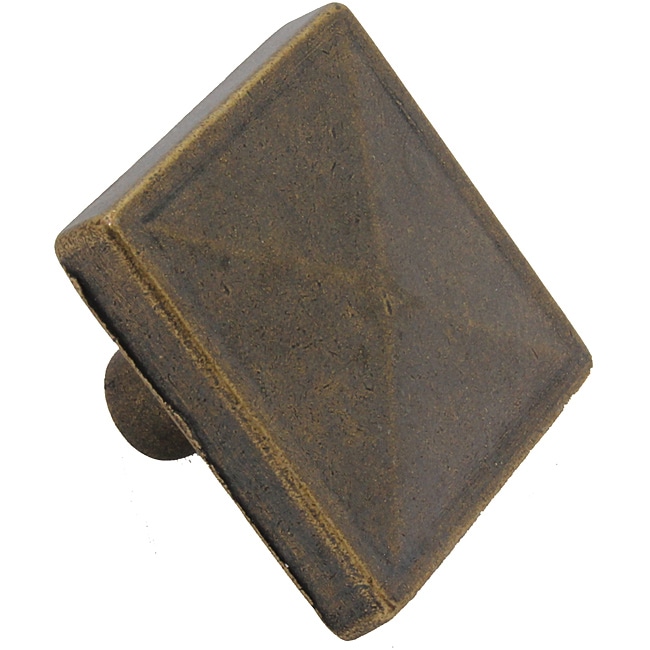 Gliderite Antique Brass Square Pyramid Cabinet Knobs (pack Of 25)