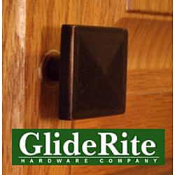 GlideRite 1.125-inch Oil Rubbed Bronze Square Pyramid Cabinet Knobs (Pack of 25)