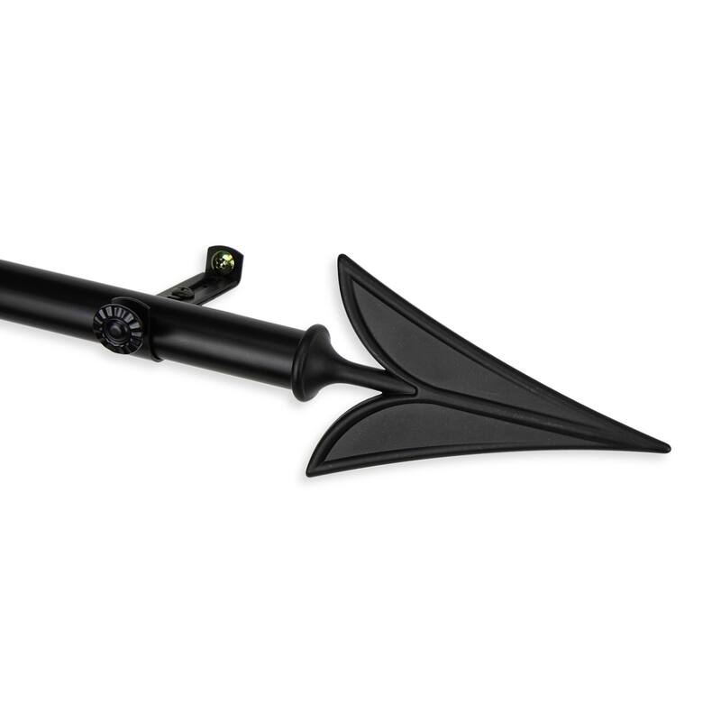 InStyleDesign Alpha 120 to 170-inch Adjustable Curtain Rod - 120 to 170 inch - Black Finish - Black