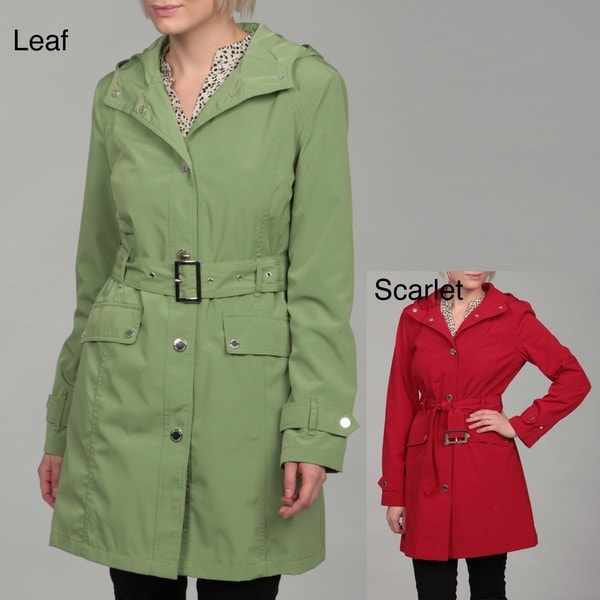 London Fog Women's Belted Hooded Coat FINAL SALE London Fog Jackets