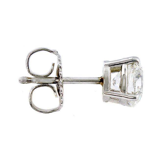 14k Gold 1/2ct TDW Round Hearts & Arrows Diamond Stud Earrings by Auriya (H-I, VS1-VS2)