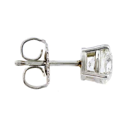 14k Gold 1/2ct TDW Round Hearts & Arrows Diamond Stud Earrings by Auriya (H-I, VS1-VS2)