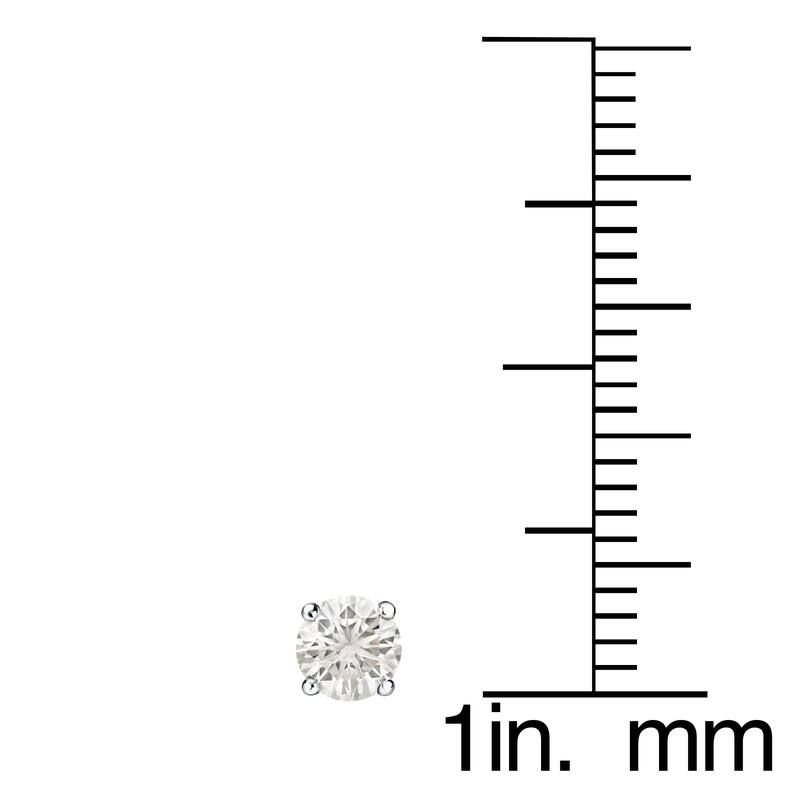 14k Gold 1/2ct TDW Round Diamond Solitaire Stud Earrings by Auriya (H-I, VS1-VS2)