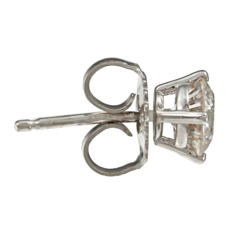 14k Gold 1ct TDW Round Diamond Stud Earrings by Auriya (J-K, SI1-SI2)