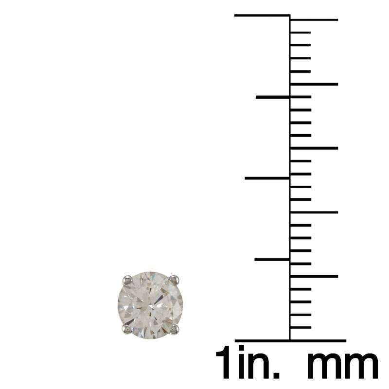 14k Gold 1ct TDW Round Diamond Stud Earrings by Auriya (J-K, SI1-SI2)