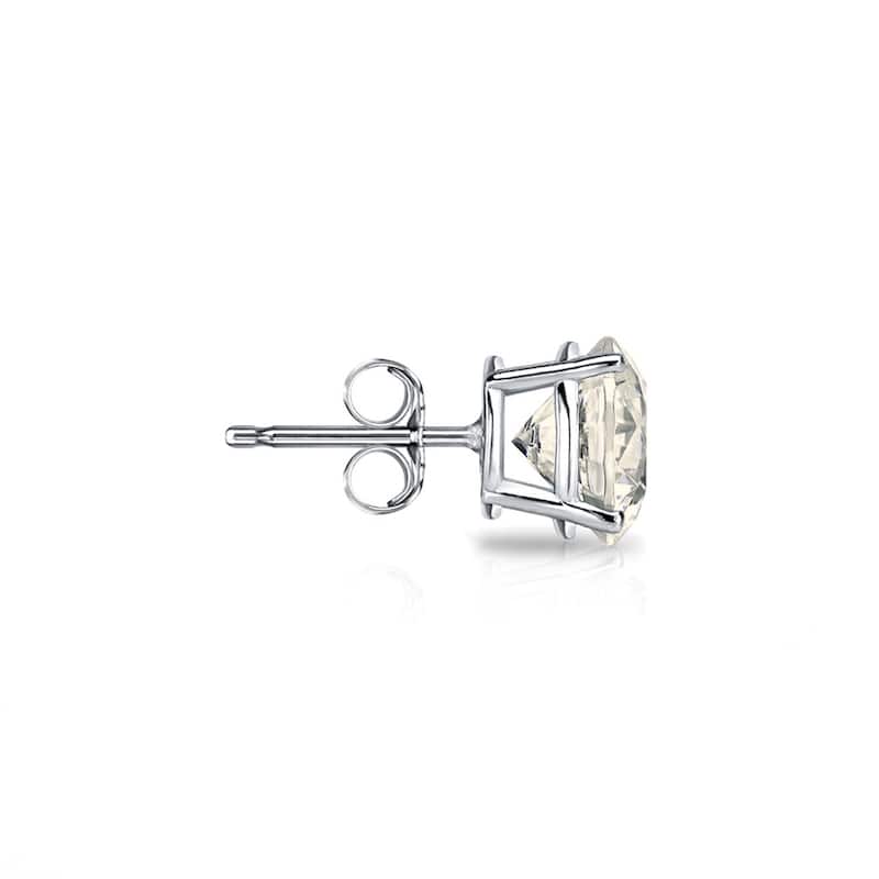 14k Gold 1 1/2ct TDW Round Diamond Stud Earrings by Auriya (J-K, I2-I3)