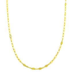 Fremada 14k Yellow Gold 42 inch Mirror Link Necklace Fremada Gold Necklaces