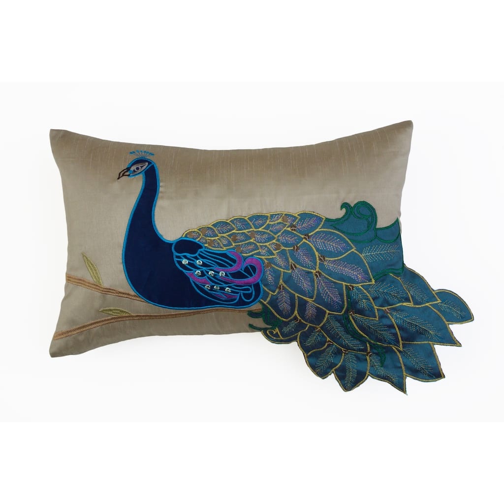 Thro by Marlo Lorenz Fancy Peacock 12x20-inch Rectangular Pillow
