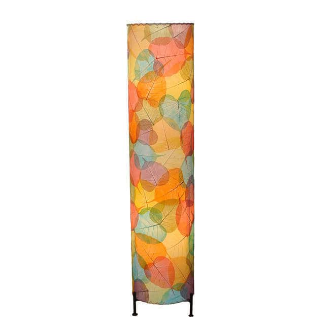 Handmade Multicolor Banyan Leaf Large Floor Lamp (Philippines)