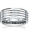 Men's 9 mm Cobalt Band with High Polish Grooves