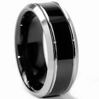 Men's Tungsten Carbide Black-plated Comfort Fit Band (8 mm)