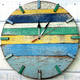 preview thumbnail 4 of 9, Handmade Recycled Boat Wood Beach House Clock (Thailand)