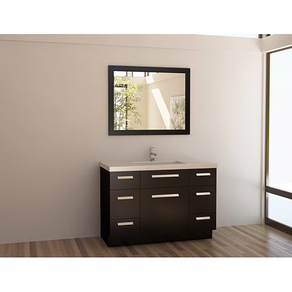 houzz vanity 48 inch parchment single sink