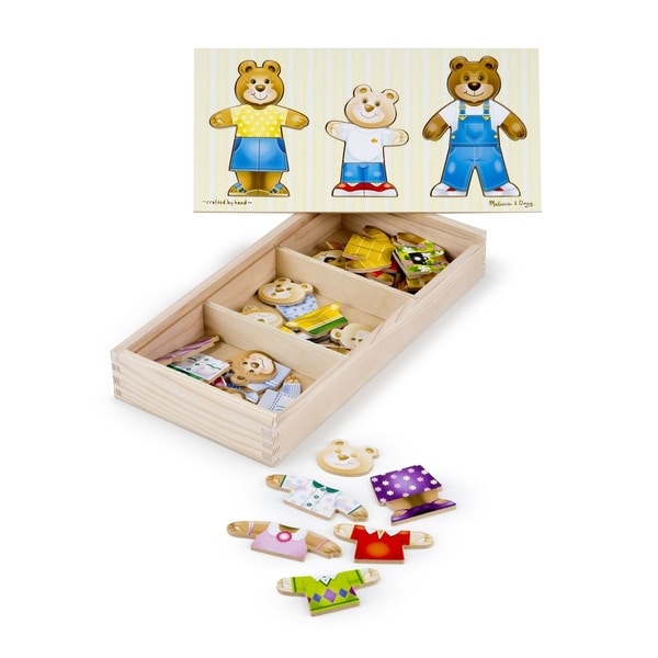 Melissa & Doug Wooden Bear Family Dress-up Puzzle