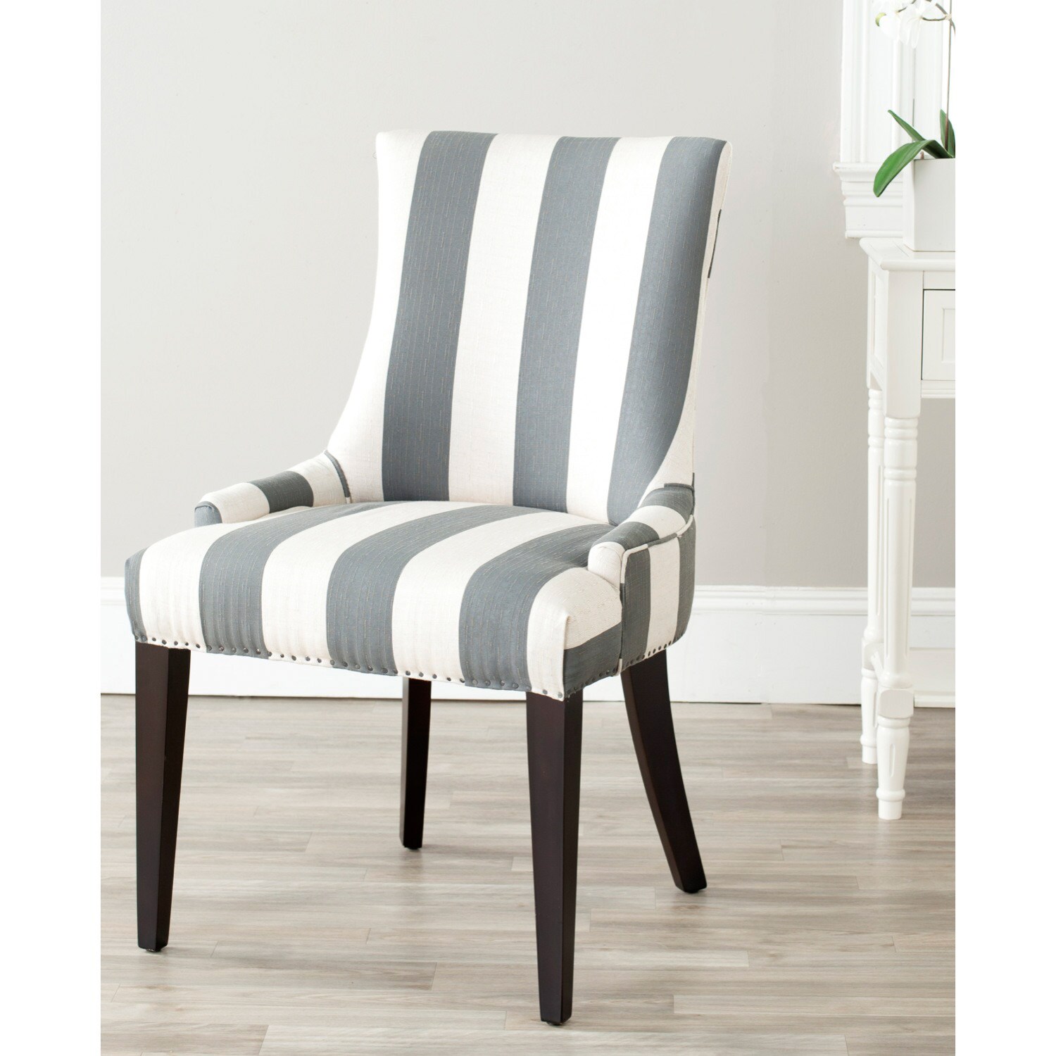 Shop Safavieh En Vogue Dining Becca Grey Dining Chair Free Shipping