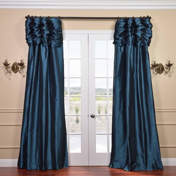 Shop Exclusive Fabrics Ruched Header Mediterranean Solid Color
