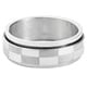 Stainless Steel Men's Checker Spinner Ring
